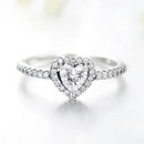 Conjunto de Prata Cravejado Coração