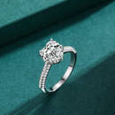 Conjunto de Prata Coração Radiante