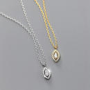 Colar de Prata Pingente de Zircônia Geométrico