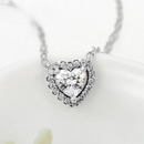 Conjunto de Prata Cravejado Coração