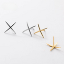 Brinco de Prata Clássico em X