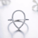 Anel de Prata Cravejado com Zircônia