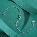 Pulseira de Prata Infinito com Turquesa