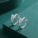 Conjunto de Prata Coração Radiante