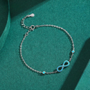 Pulseira de Prata Infinito com Turquesa