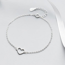 Pulseira de Prata Clássica com Coração