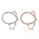 Anel de Prata Cravejado com Zircônia