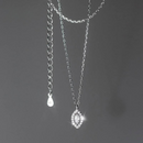 Colar de Prata Pingente de Zircônia Geométrico