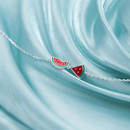 Pulseira de Prata Clássica com Melancia