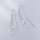 Brinco de Prata Gotas de Chuva com Zircônia