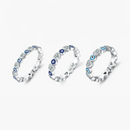 Anel de Prata Estlizado com Zircônia