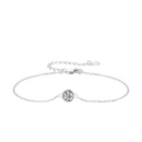 Pulseira de Prata Adornada com Moissanite