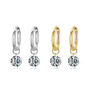 Brinco de Prata Clássico com Zircônia