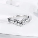 Anel de Prata Coroa Brilhante com Zircônia