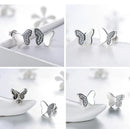 Conjunto de Prata Borboleta Cravejada