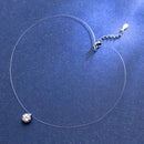 Colar de Prata Pingente Flutuante