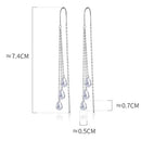 Brinco de Prata Gotas de Chuva com Zircônia