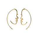 Brinco de Prata Clássico Faces