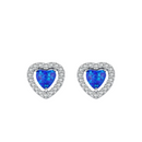 Brinco de Prata Amor com Opala Zircônia