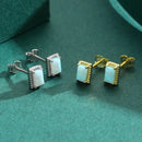 Conjunto de Prata Geometrico em Opala