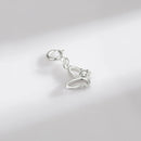 Charm de Prata Borboleta com Zircônia