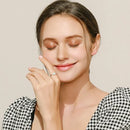 Conjunto de Prata Geometrico em Opala