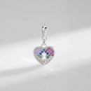 Charm de Prata Cadeado Colorido