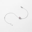 Pulseira de Prata Coração Cravejado