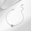 Pulseira de Prata Coração Cravejado Clássico