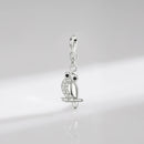 Charm de Prata Coruja Cravejada