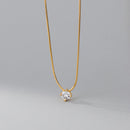 Colar de Prata Pingente de Zircônia Cravejada