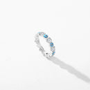 Anel de Prata Estlizado com Zircônia